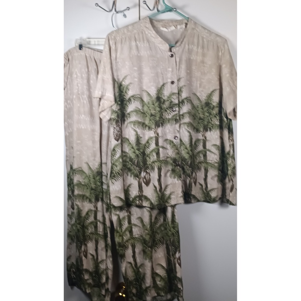 womens 2pc pants Weekend Clothes Line Hawaiian vacation coastalcore XLcomfy